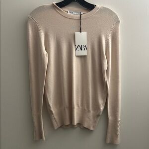 Zara Cream Knit Pullover